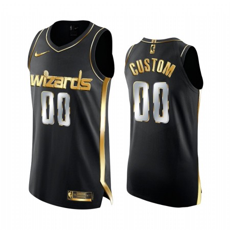 Herren NBA Washington Wizards Trikot Benutzerdefinierte 2020-21 Schwarz Golden Edition Swingman